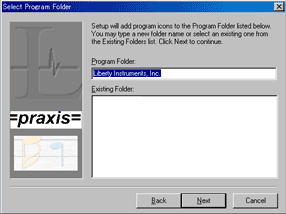Select Program Folder